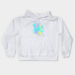 Abstract Vibrant Multicolor Brush Strokes and Splatters 6 Kids Hoodie